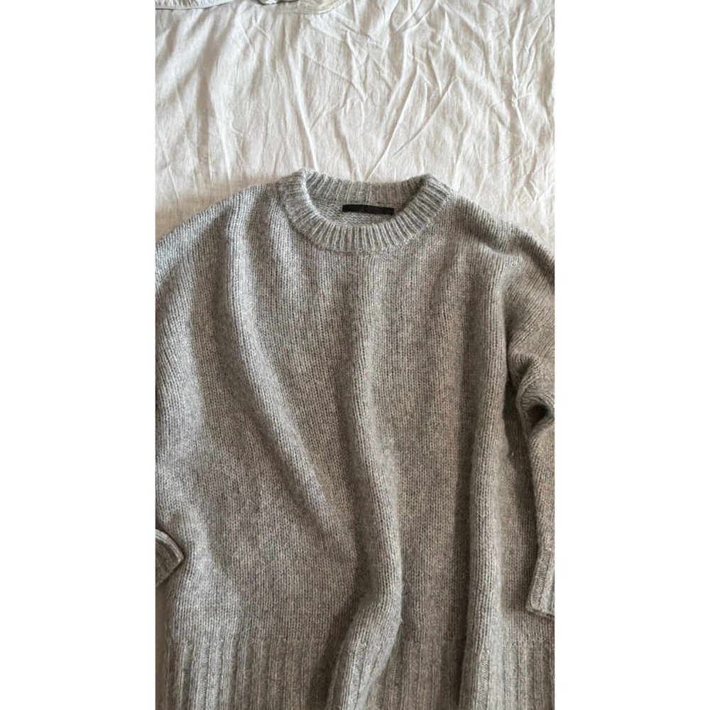 Jenni Kayne Baby Alpaca Everyday Sweater Womens Large Grey Oversized EUC - Picture 9 of 12